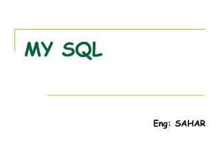 MY SQL