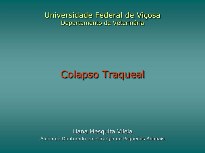 universidade federal de vi osa departamento de veterin ria