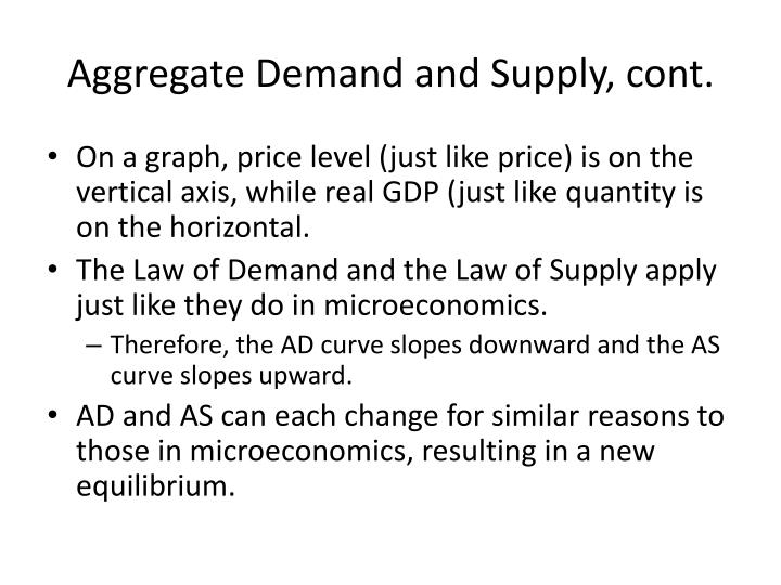 aggregate demand and supply cont