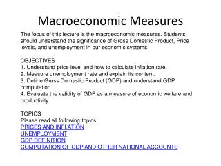 Macroeconomic Measures