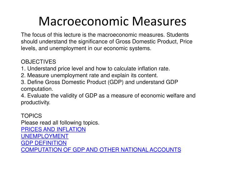 macroeconomic measures