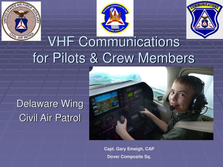 vhf communications for pilots crew members