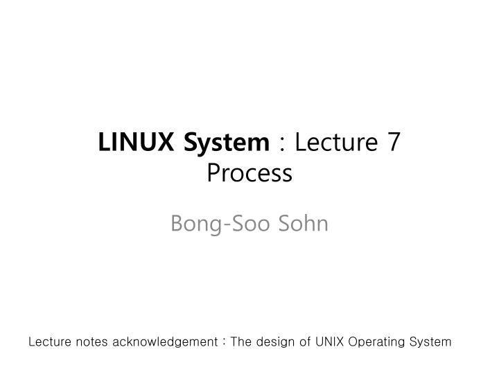 linux system lecture 7 process
