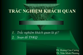 tr c nghi m kh ch quan