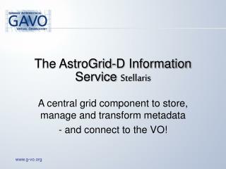 The AstroGrid-D Information Service Stellaris