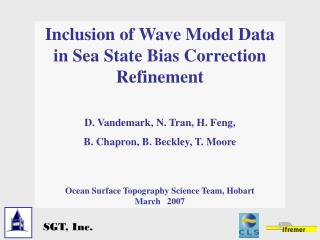 Inclusion of Wave Model Data in Sea State Bias Correction Refinement