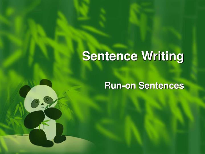 sentence writing