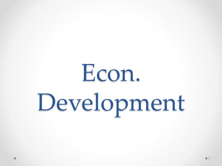 econ development