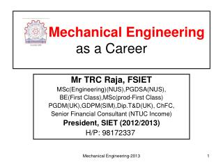 Mechanical Engineering as a Career