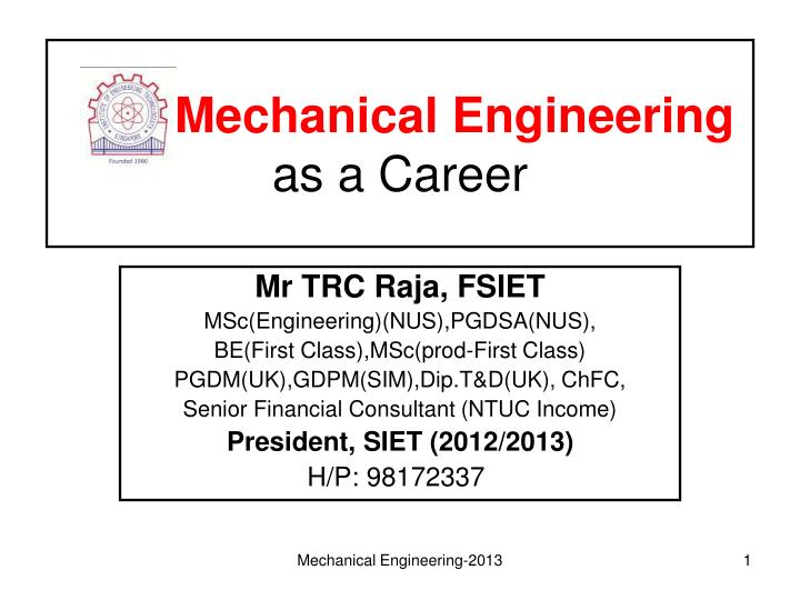 mechanical engineering as a career