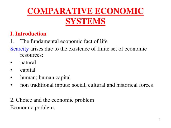comparative economic systems
