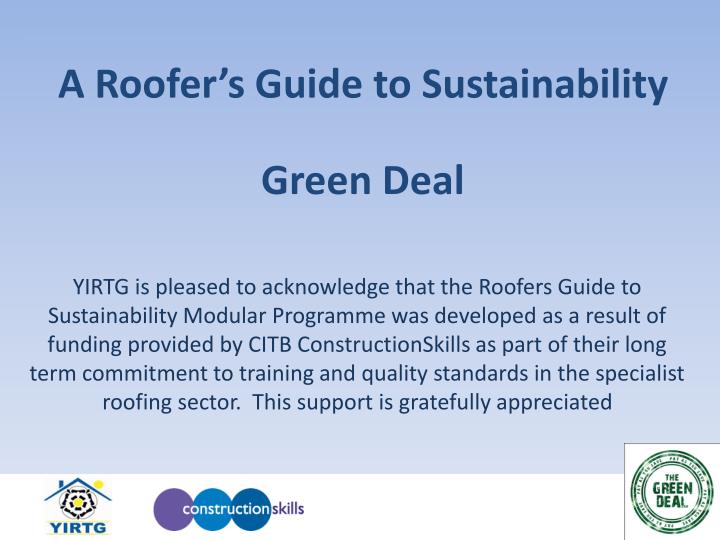 a roofer s guide to sustainability