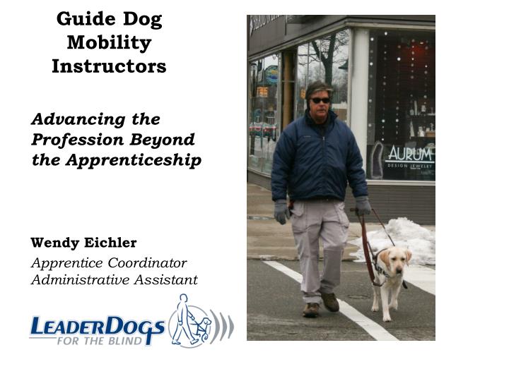 guide dog mobility instructors