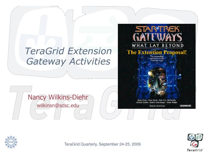 teragrid extension gateway activities