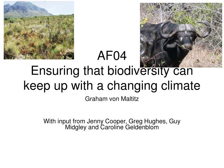 af04 ensuring that biodiversity can keep up with a changing climate
