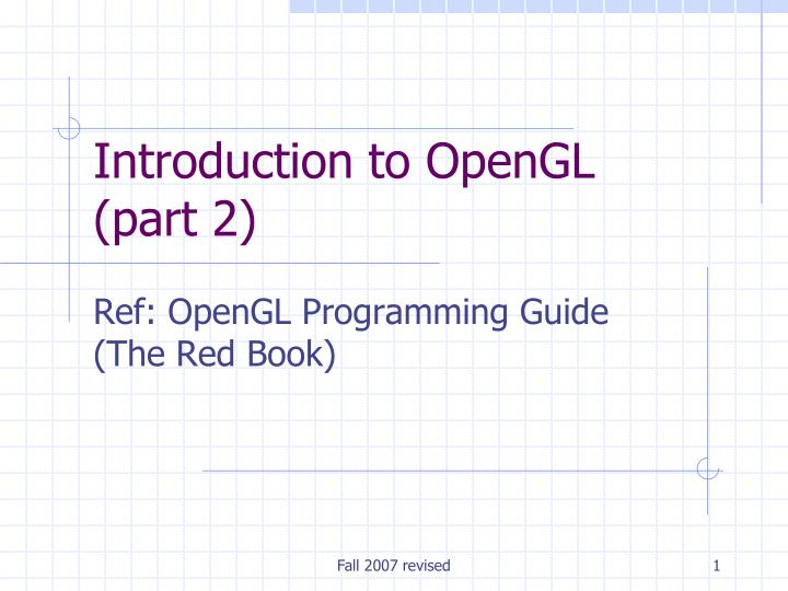 introduction to opengl part 2