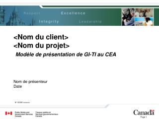 nom du client nom du projet mod le de pr sentation de gi ti au cea