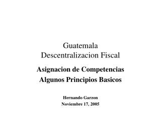 guatemala descentralizacion fiscal