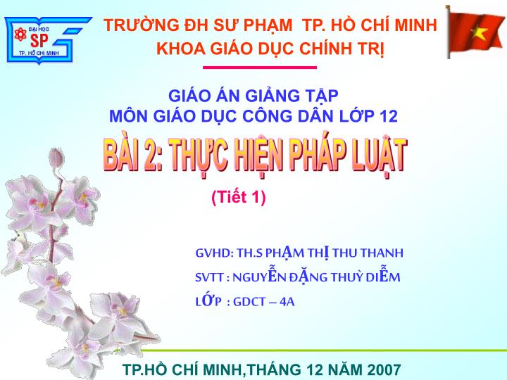 tr ng h s ph m tp h ch minh khoa gi o d c ch nh tr