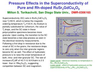 Superconductivity (SC) sets in RuSr 2 GdCu 2 O 8