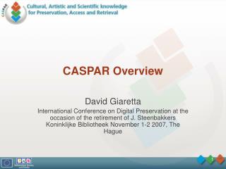 CASPAR Overview
