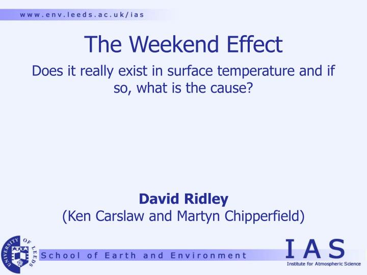 the weekend effect