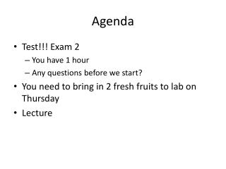 Agenda