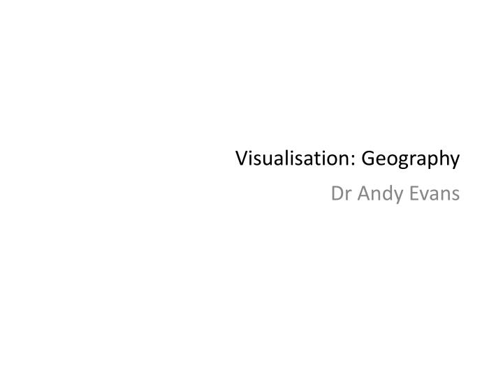 visualisation geography