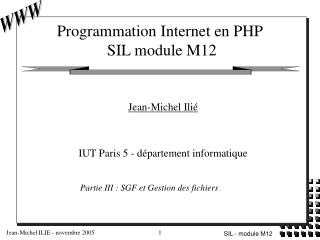 programmation internet en php sil module m12
