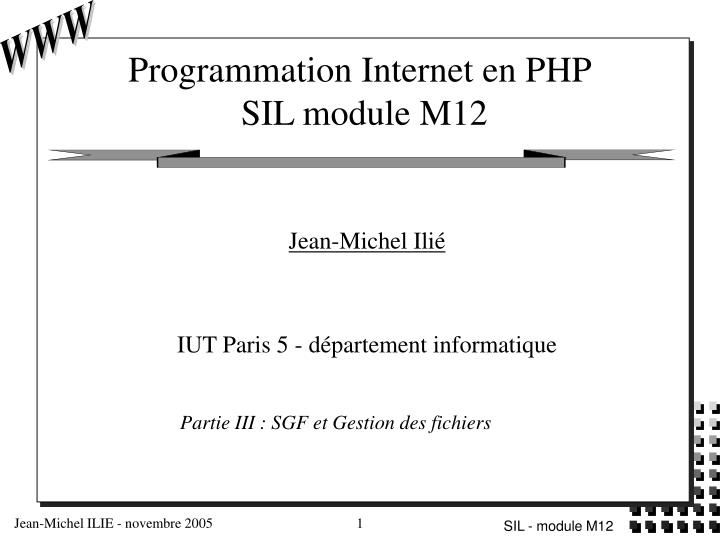 programmation internet en php sil module m12