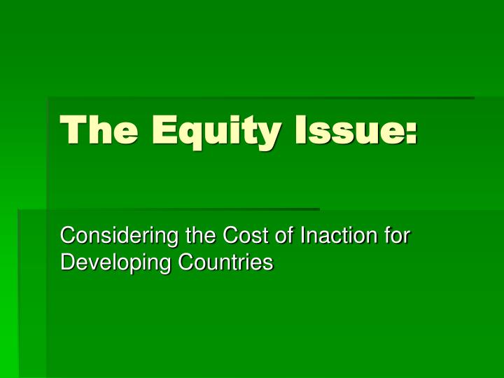 the equity issue