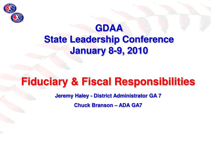 gdaa state leadership conference january 8 9 2010
