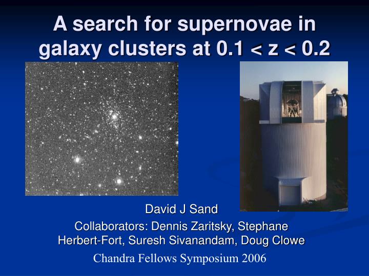 a search for supernovae in galaxy clusters at 0 1 z 0 2