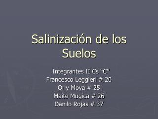 salinizaci n de los suelos