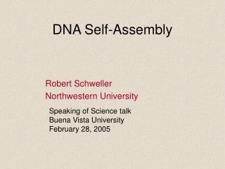 DNA Self-Assembly
