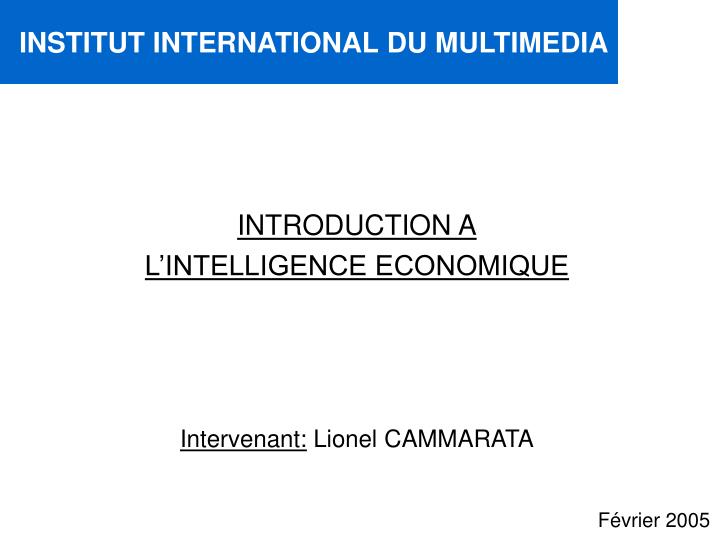 introduction a l intelligence economique