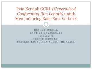 peta kendali gcrl generalized conforming run length untuk memonitoring rata rata variabel
