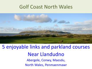 Golf Coast North Wales