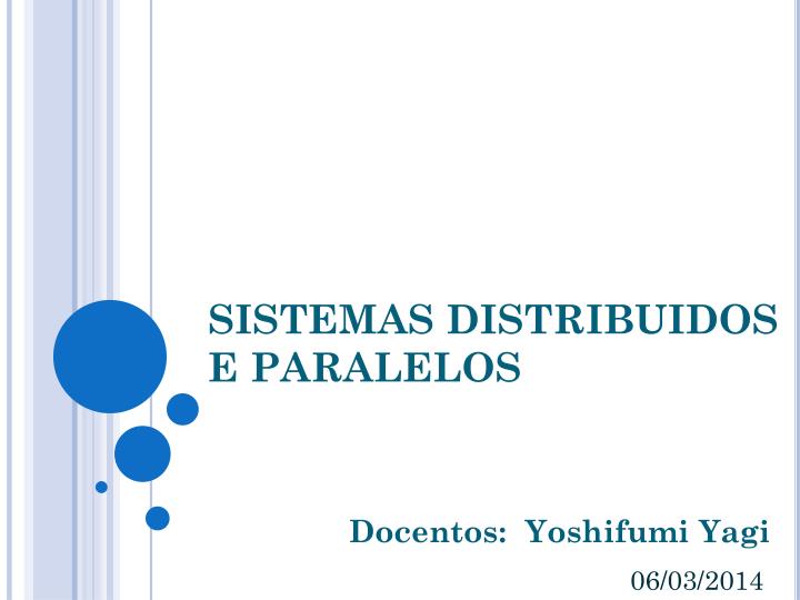 sistemas distribuidos e paralelos
