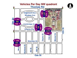 Vehicles Per Day NW quadrant