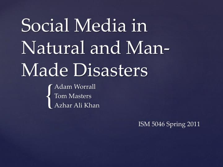 social media in natural and man made disasters