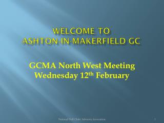 Welcome to ASHTON-IN-MAKERFIELD GC