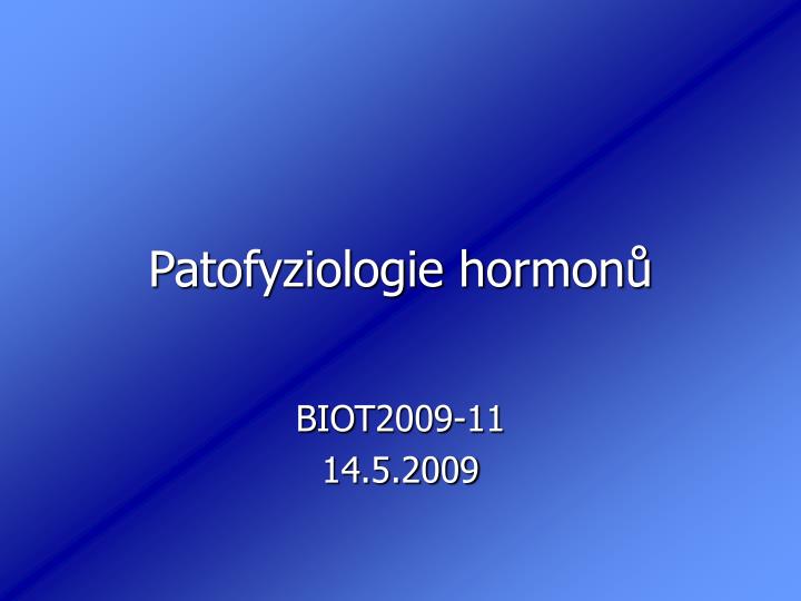 patofyziologie hormon
