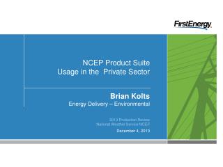 NCEP Product Suite Usage in the Private Sector