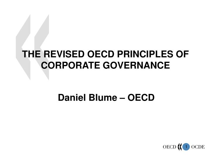 the revised oecd principles of corporate governance