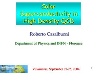Color Superconductivity in High Density QCD