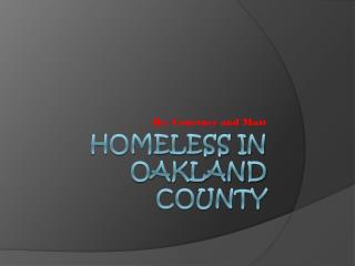 Homeless in Oakland County