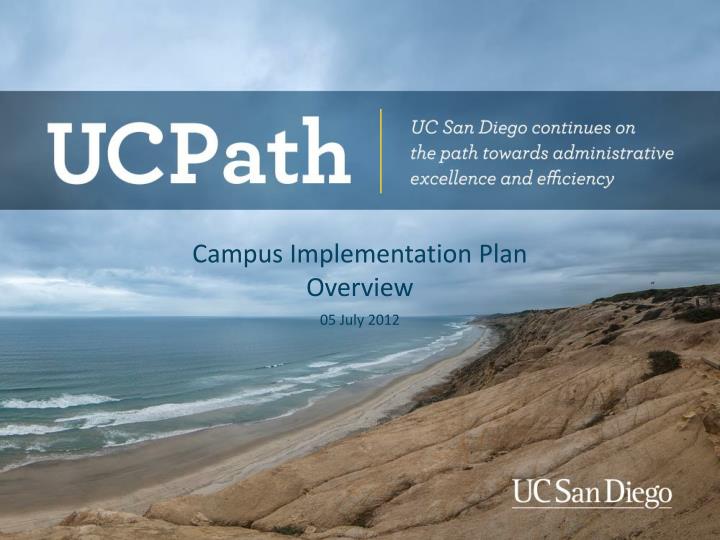 campus implementation plan overview