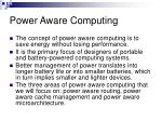 Power Aware Computing - slide 1