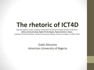 The rhetoric of ICT4D